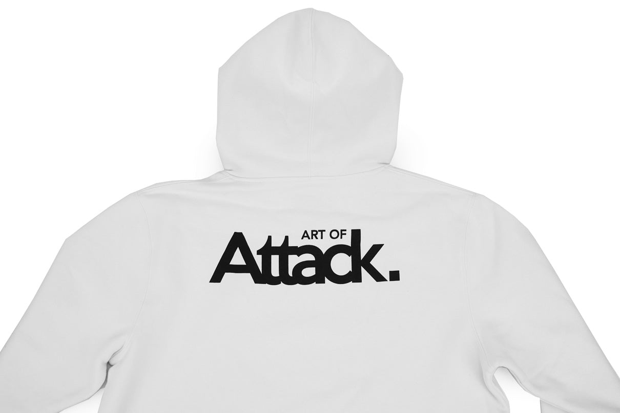 Art of Attack ''For Drivers.'' Hoodie - White