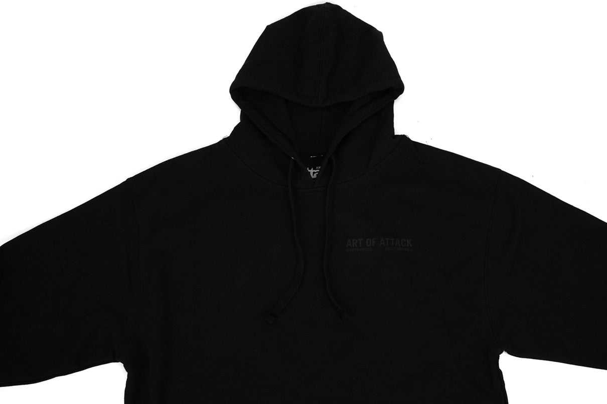 Art of Attack 'CPYWRT'' Hoodie, Blk on Blk