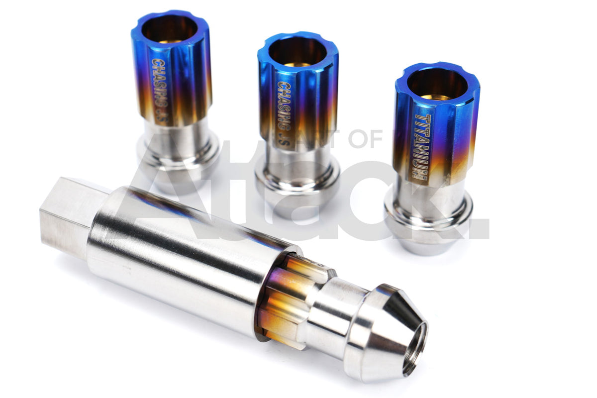 Chasing Js Titanium Extended Open Ended Lug Nuts (M12) Art of Attack