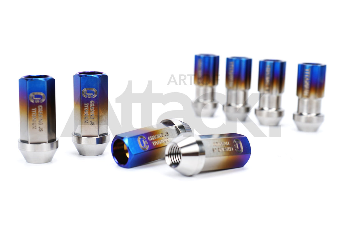 Chasing Js Titanium Extended Open Ended Lug Nuts (M12) Art of Attack