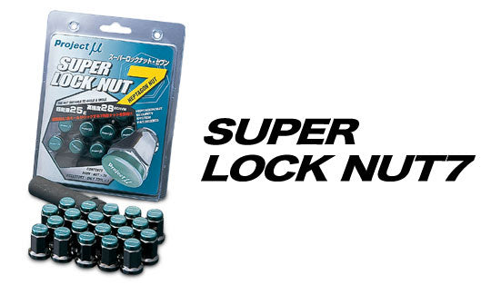 Project Mu Super Lock Nut 7 Type-M - Black / Green Cap