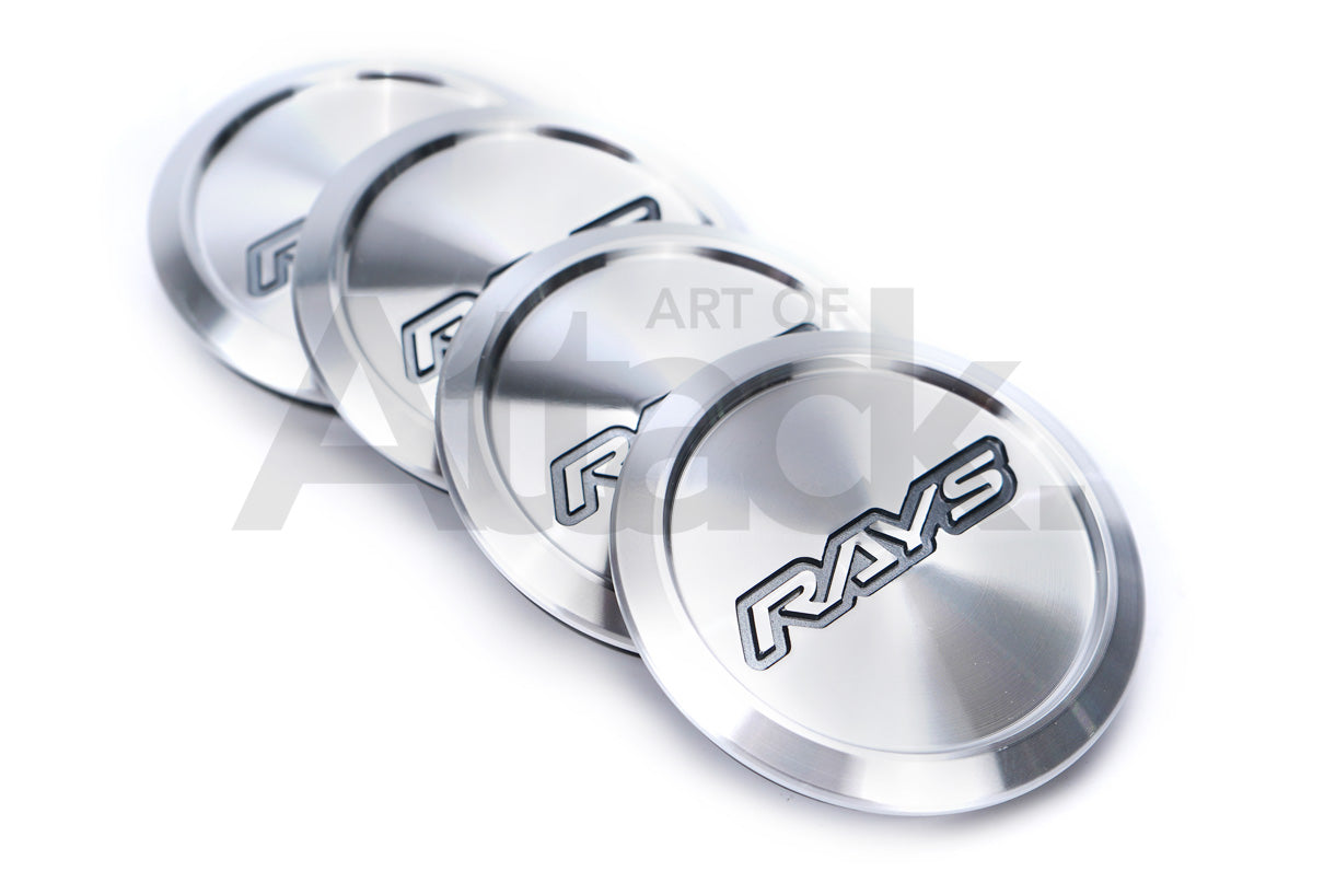 Rays Center Cap - Model-01 - VR GV25 - Silver/Gunmetal (4pc Set)