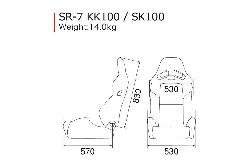 Recaro SR-7 KK100 Sport Seat - Black Kamui