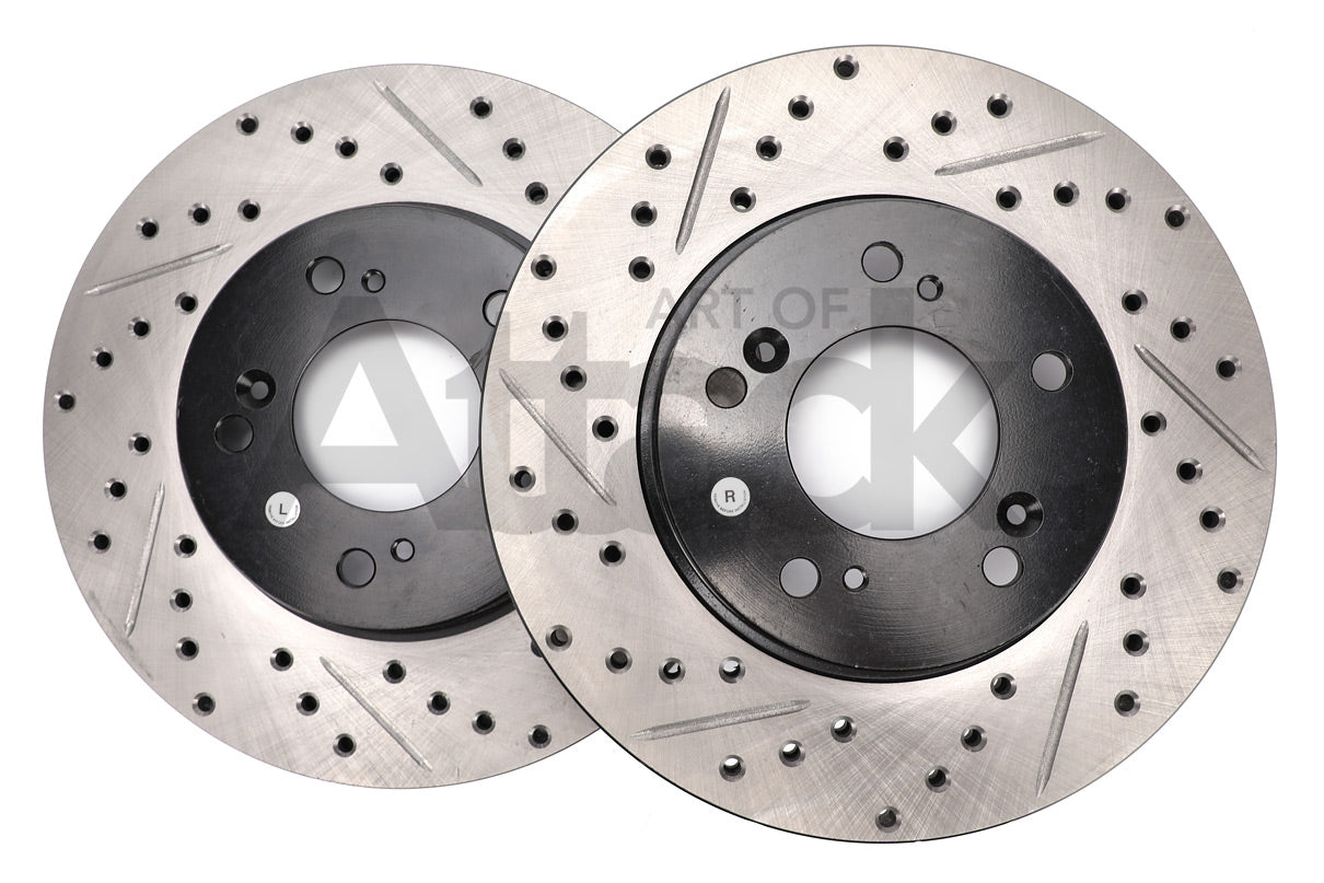 Stoptech Drilled and Slotted Rotors (Front) - Honda/Acura Applications